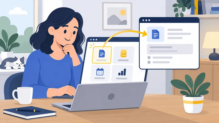 Szolgáltatás kiválasztása egy online adóügyi felületen