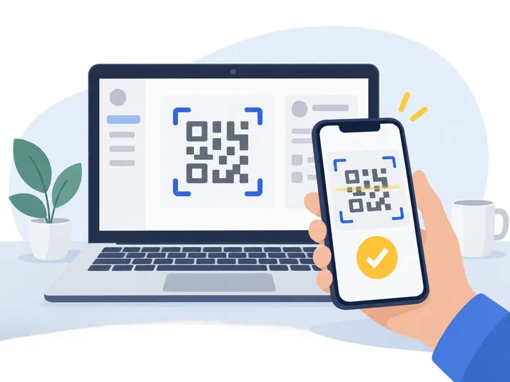 Hitelesítő alkalmazás beállítása QR-kód beolvasásával